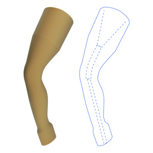 100% Silicone Prosthetic Leg Skin Cover - BK Below Knee Amputees